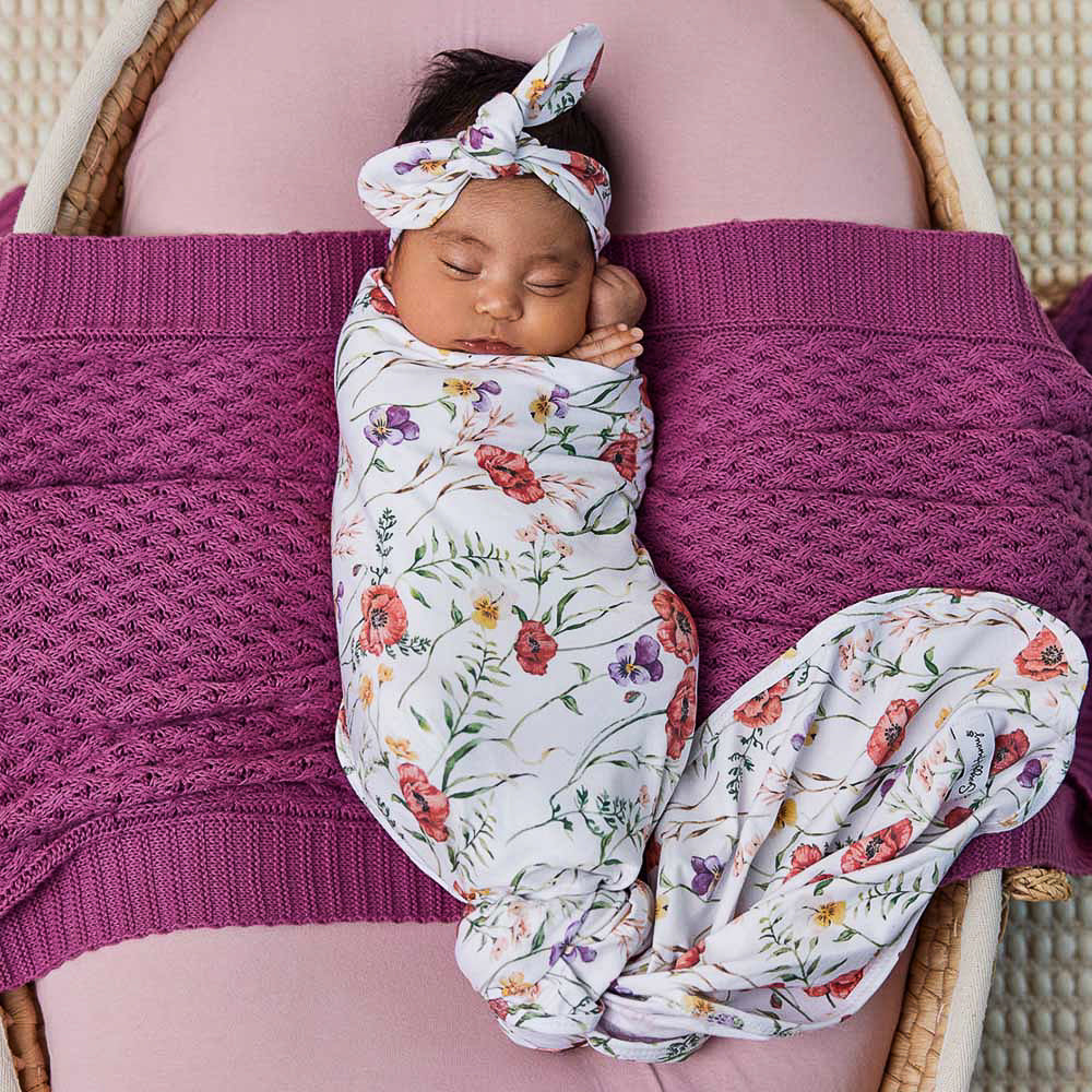 Mermaid Organic Jersey Wrap & Topknot Set