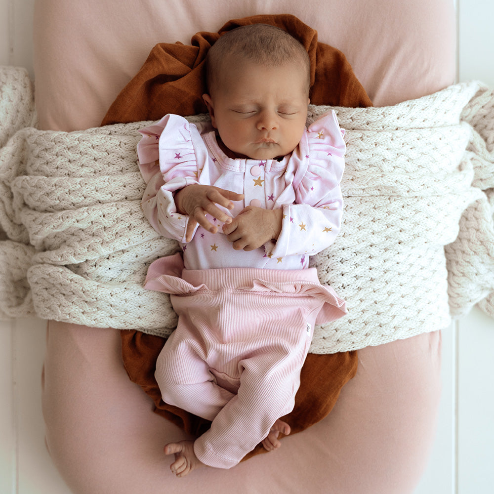 Pangasa Powder Pink Girls Baby Knit Pants