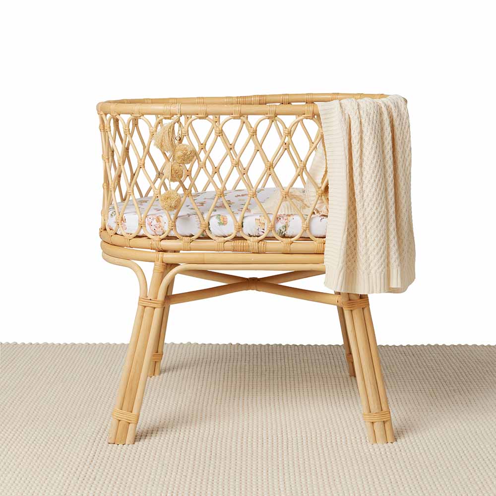 Farm Organic Fitted Sheet & Change Pad Cover Snuggle Hunny