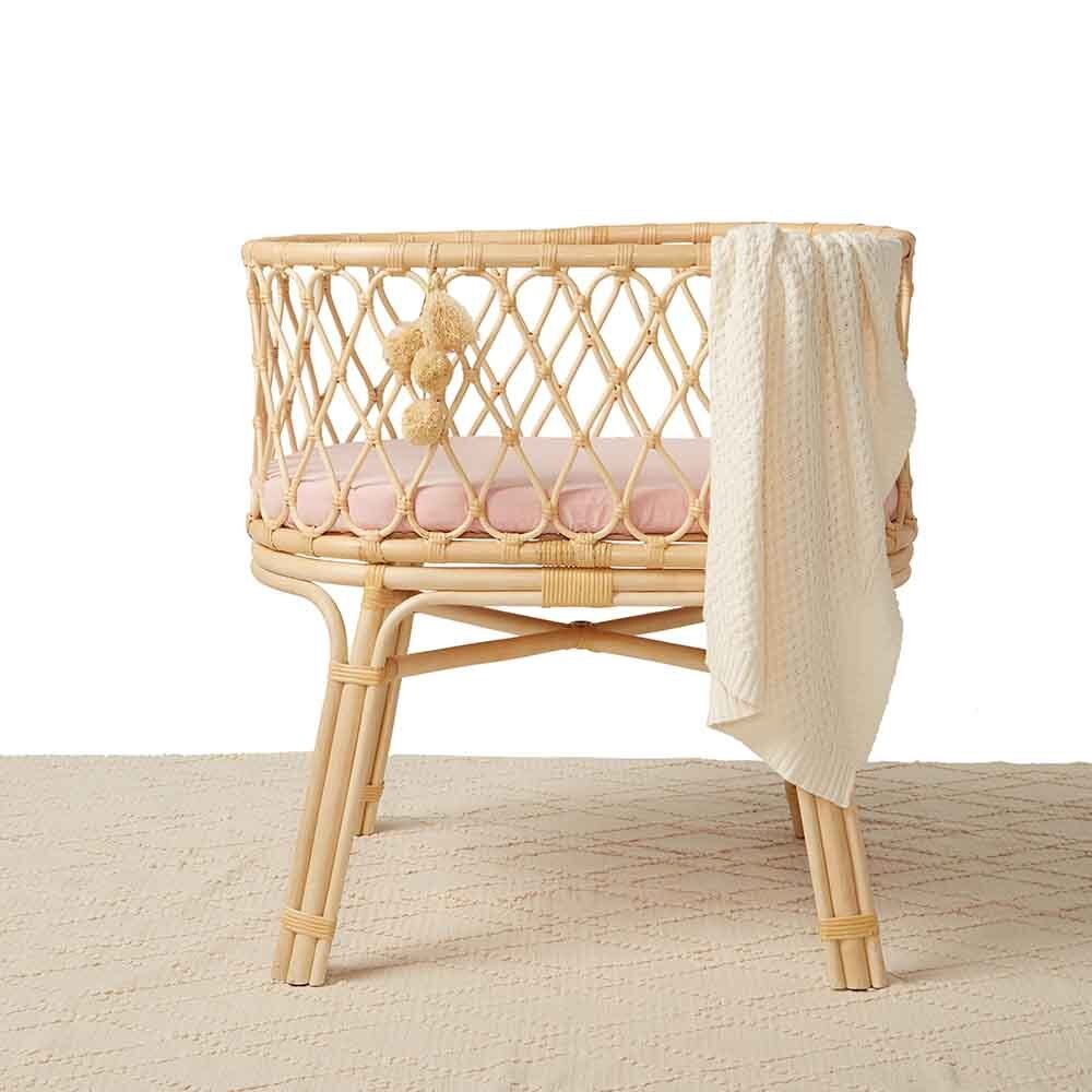 Lullaby Pink Organic Bassinet Sheet / Change Pad Cover - View 4