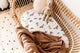 Hazelnut Diamond Knit Organic Baby Blanket - Thumbnail 3