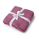 Mauve Diamond Knit Organic Baby Blanket - Thumbnail 2