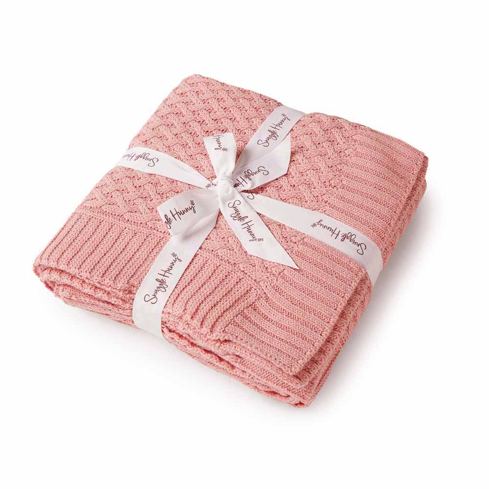 Rosa Diamond Knit Organic Baby Blanket - View 2