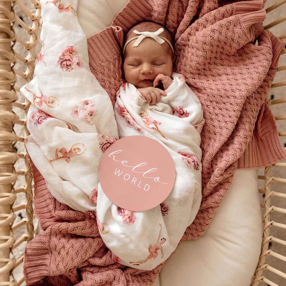 Rosa Diamond Knit Organic Baby Blanket - View 3