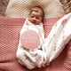 Rosa Diamond Knit Organic Baby Blanket - Thumbnail 4