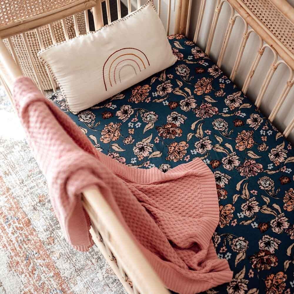 Rosa Diamond Knit Organic Baby Blanket - View 6