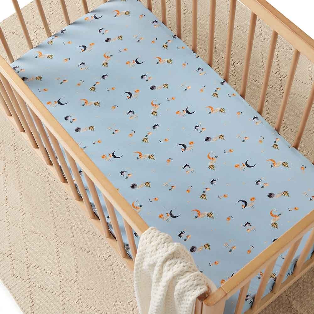 Dream Organic Fitted Baby Cot Sheet Snuggle Hunny