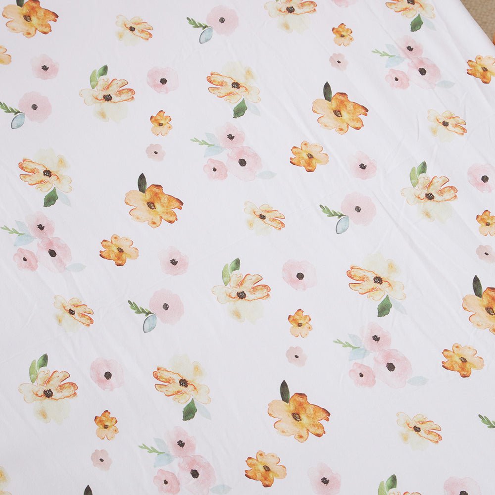 Poppy Fitted Baby Cot Sheet Snuggle Hunny