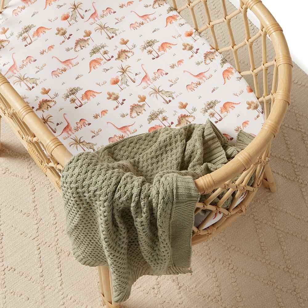 Dewkist Knitted Baby Cot Blanket Snuggle Hunny