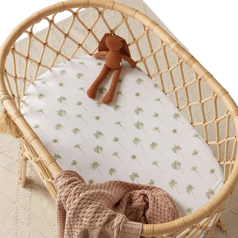 Green Palm Organic Baby Sheet & Change Pad Cover Snuggle Hunny