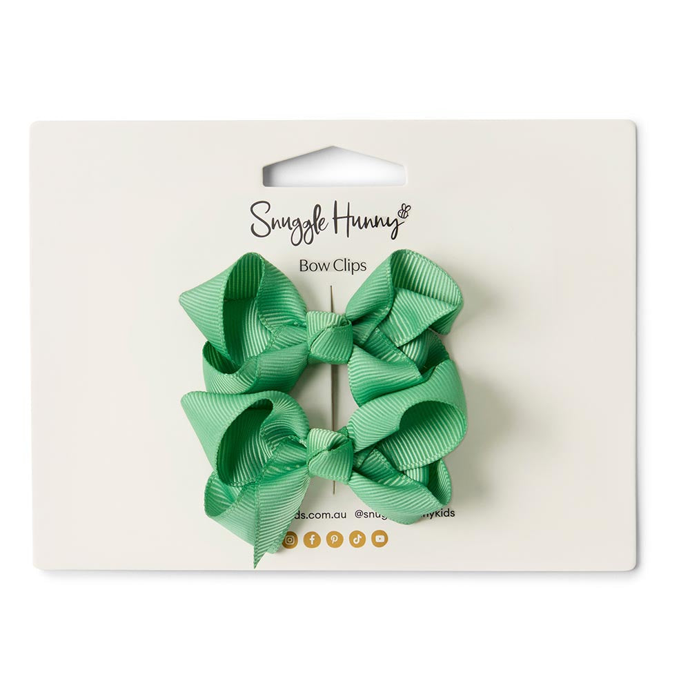 Jade Piggy Tail Baby & Toddler Hair Clips Pair Snuggle Hunny