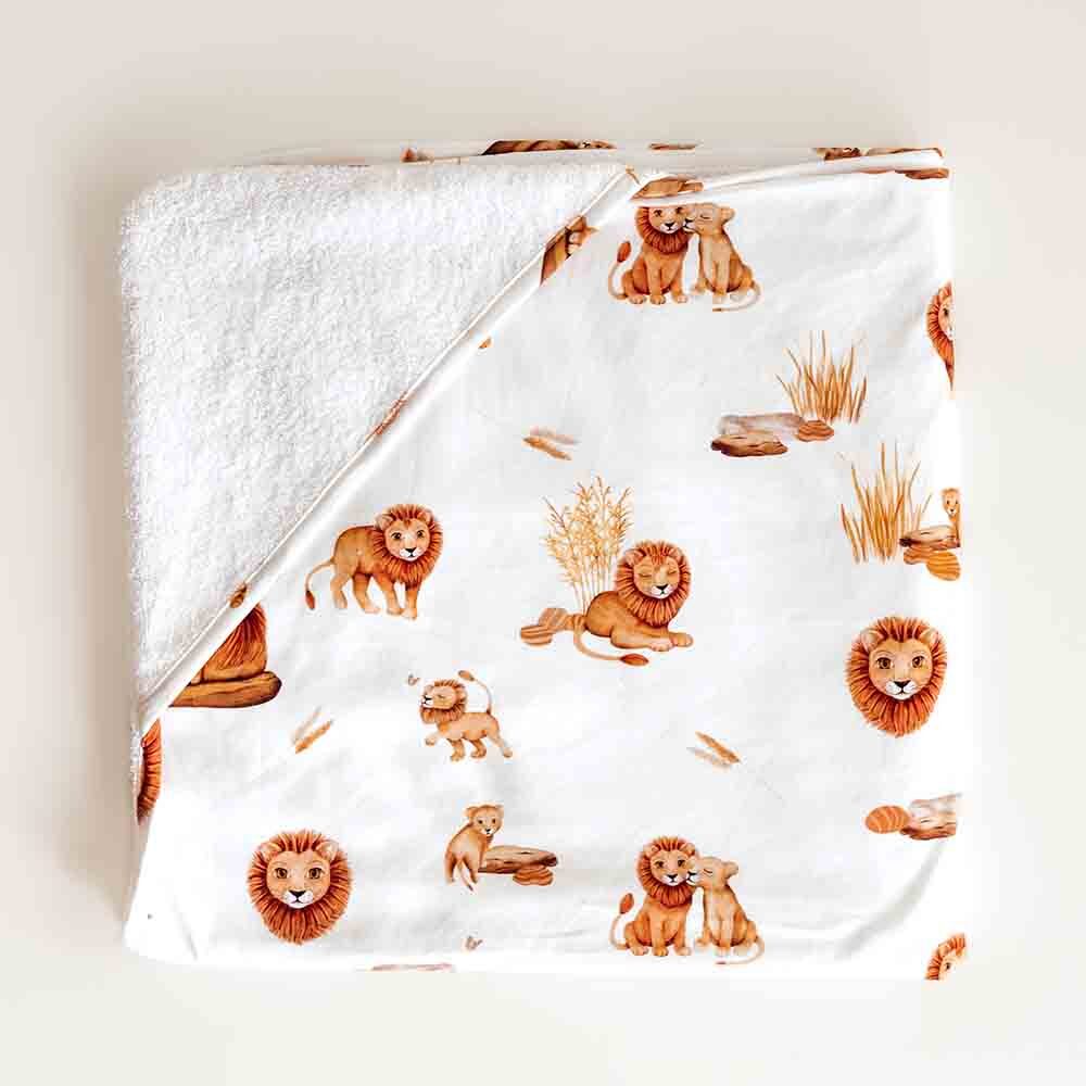 Lion Organic Hooded Baby Towel - View 3