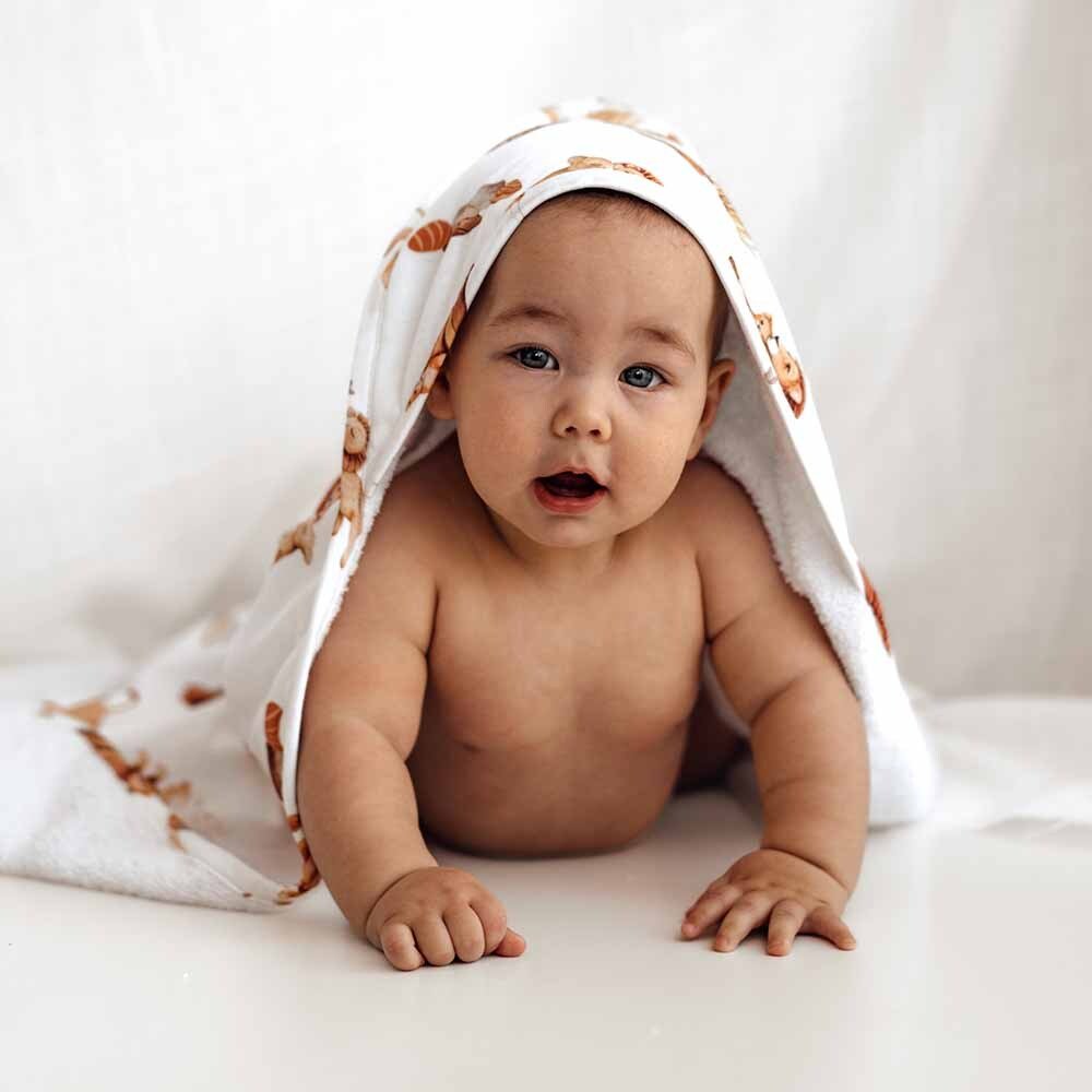 Lion Organic Hooded Baby Towel - View 4