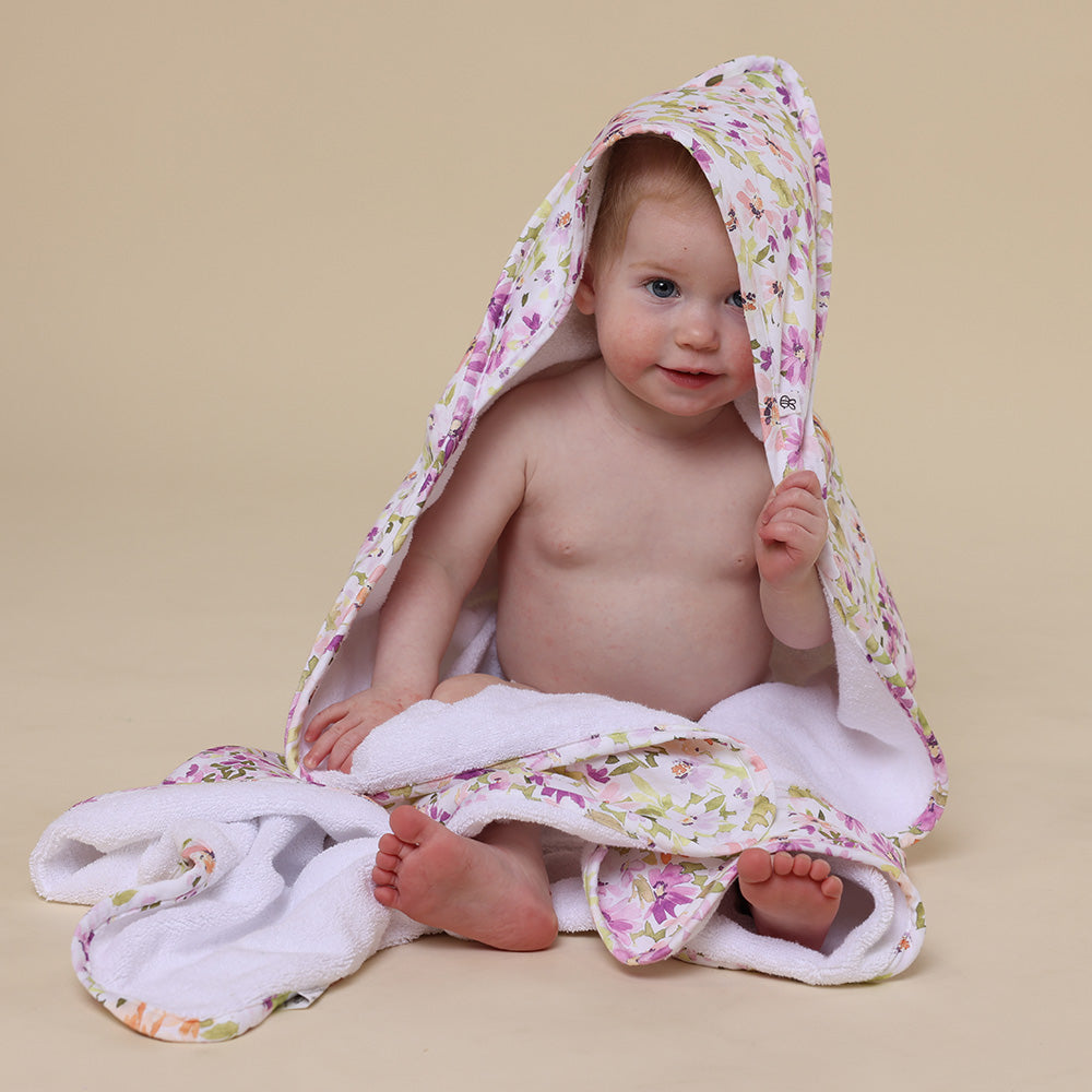 Sunny Citrus Organic Baby Towel & Wash Cloth Set