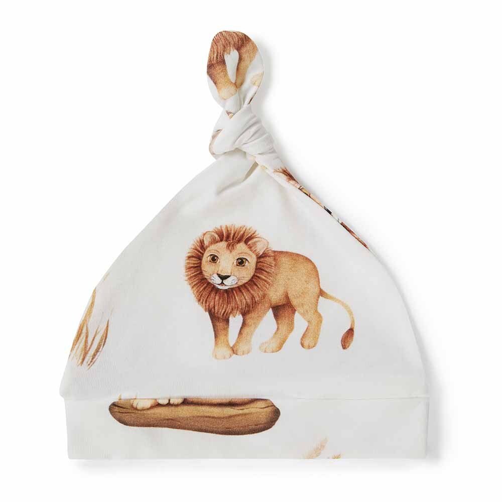 Lion Organic Knotted Beanie-Snuggle Hunny