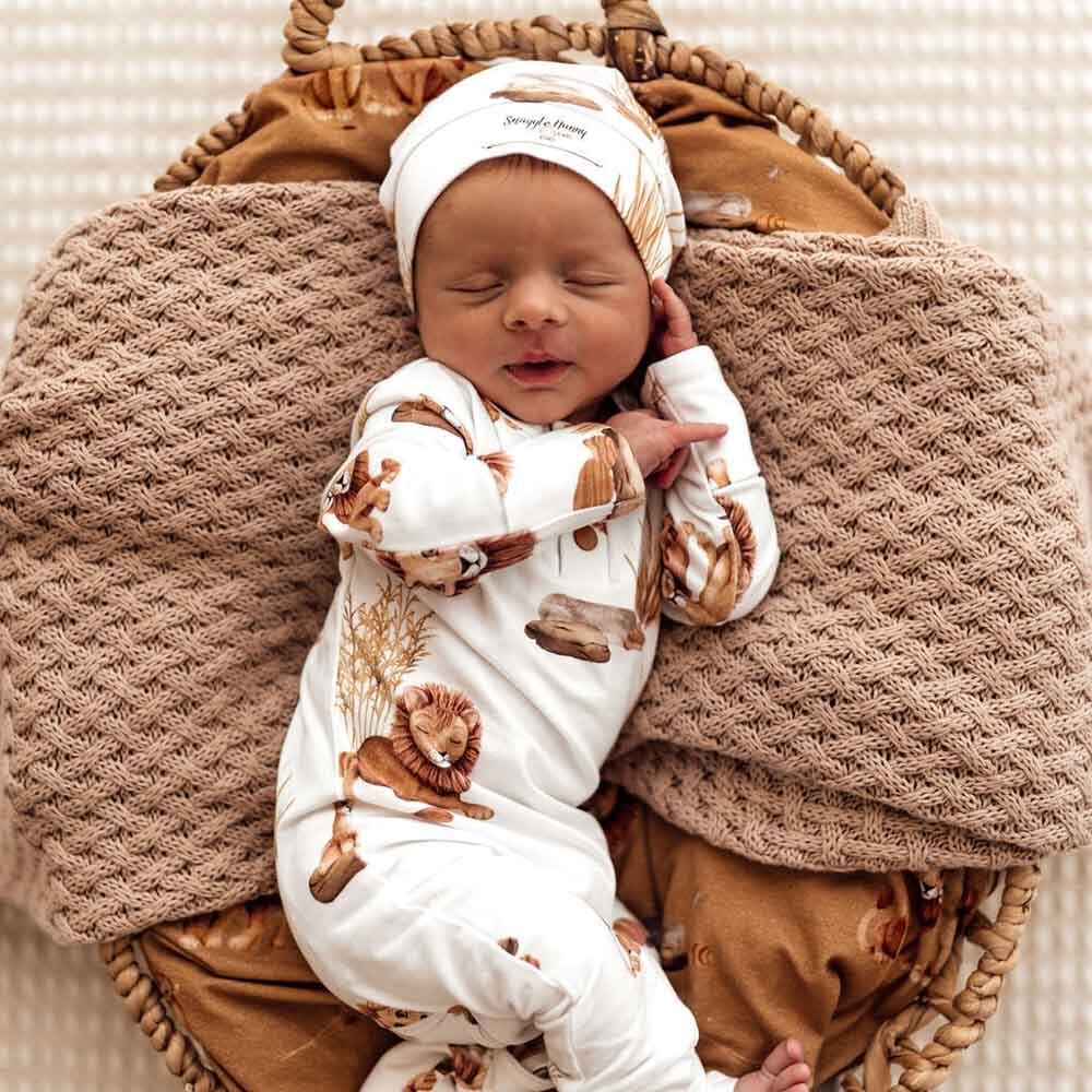 Lion Organic Knotted Beanie-Snuggle Hunny