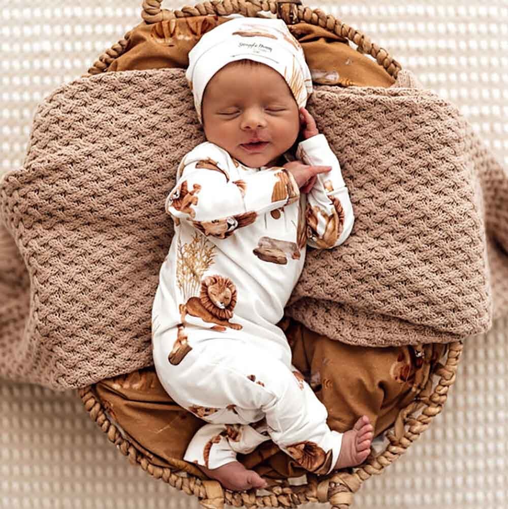 Honey Fawn Organic Quilted Growsuit