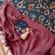 Mauve Diamond Knit Organic Baby Blanket - Thumbnail 1