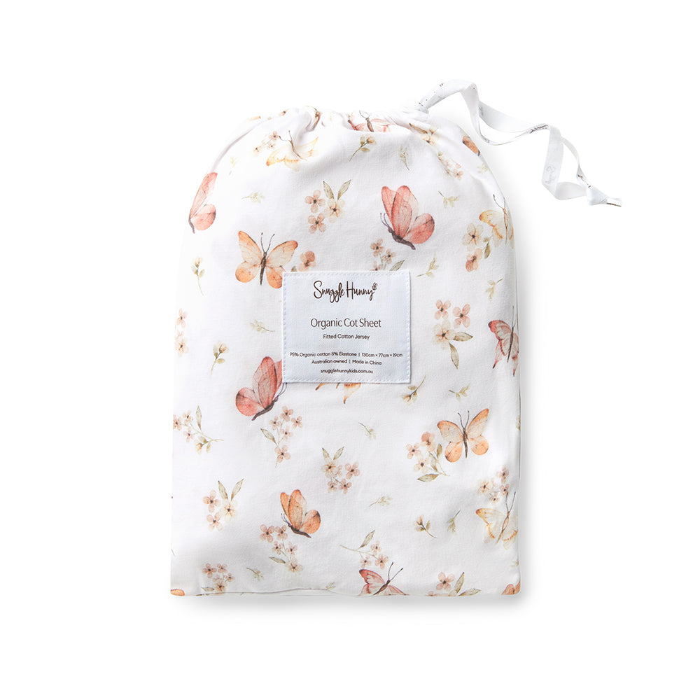 Sunny Citrus Organic Fitted Cot Sheet