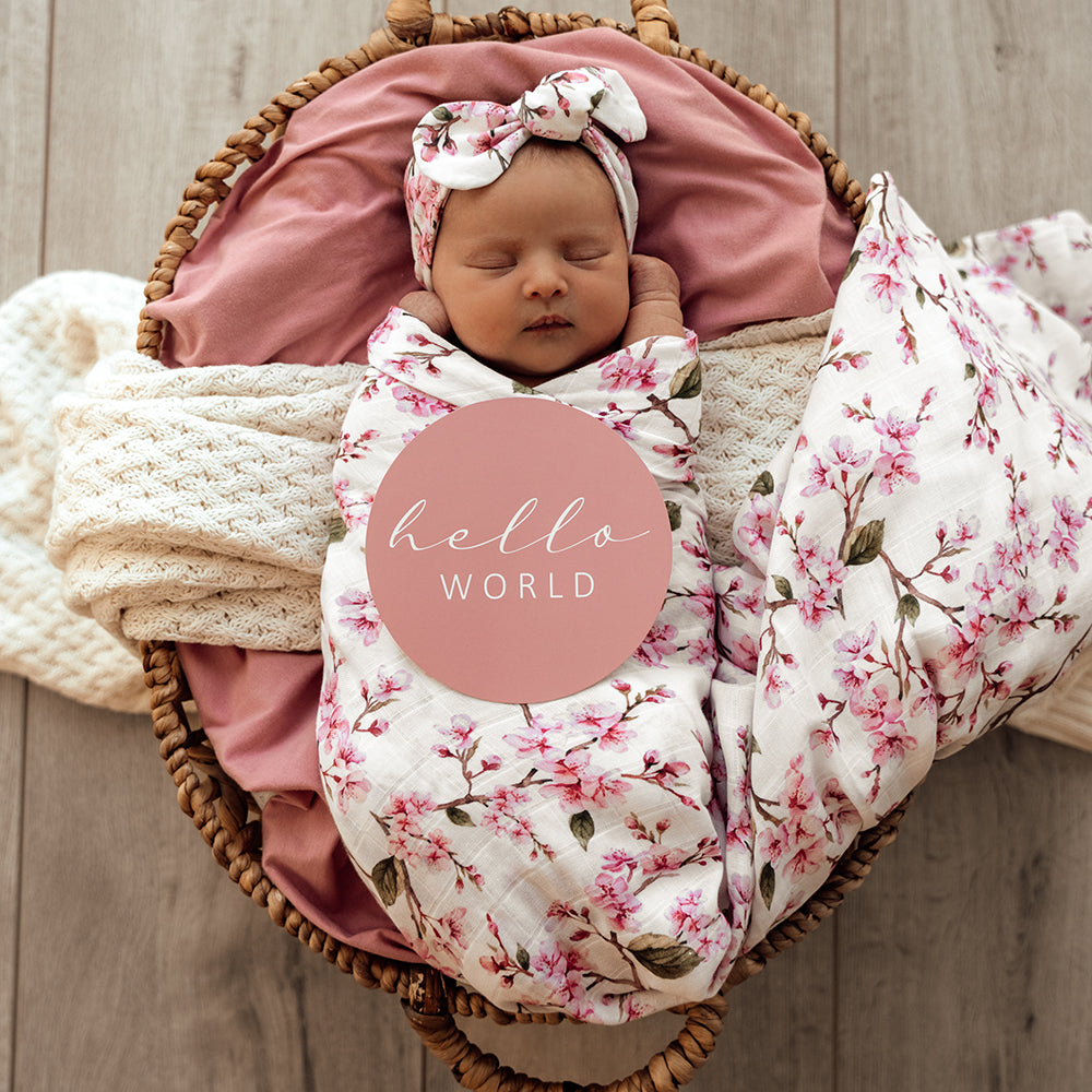 Camille & Jewel Pink Reversible Milestone Cards