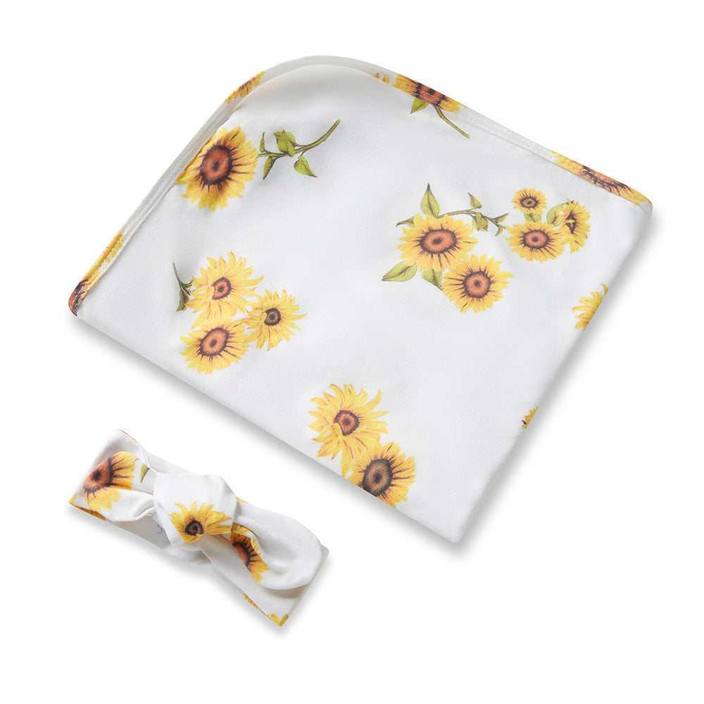 Sienna Organic Jersey Wrap & Topknot Set