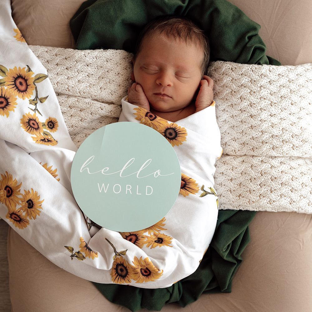 Isla Organic Jersey Wrap & Topknot Set