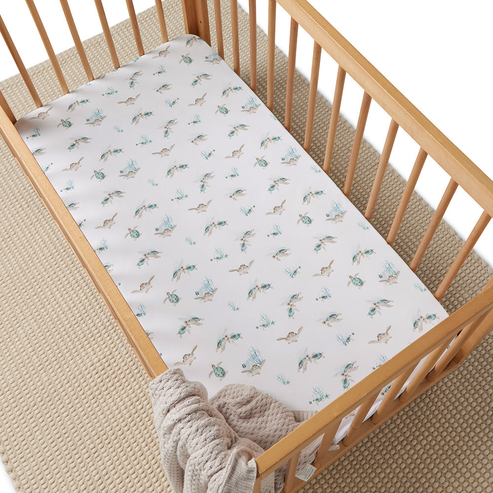 Mermaid Organic Fitted Cot Sheet