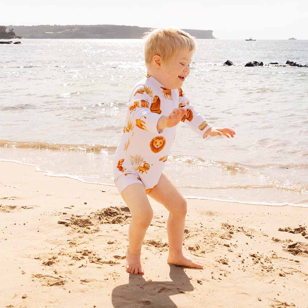 Lion Baby & Toddler Swim Onesie Snuggle Hunny