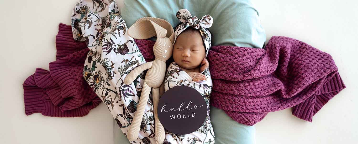 Banksia Organic Jersey Wrap & Topknot Set – Little Chiefs Boutique