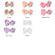 Piggy Tail Bow Hair Clips Pair 5 Pack - Thumbnail 3