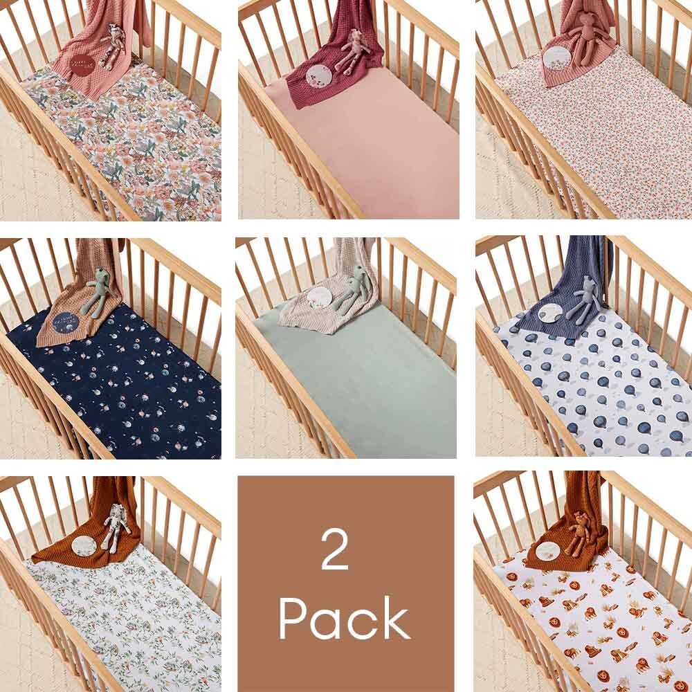 2 Pack Fitted Cot Sheets - View 1