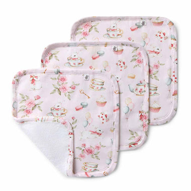 Alice's Tea Party Organic Wash Cloths | Snuggle Hunny