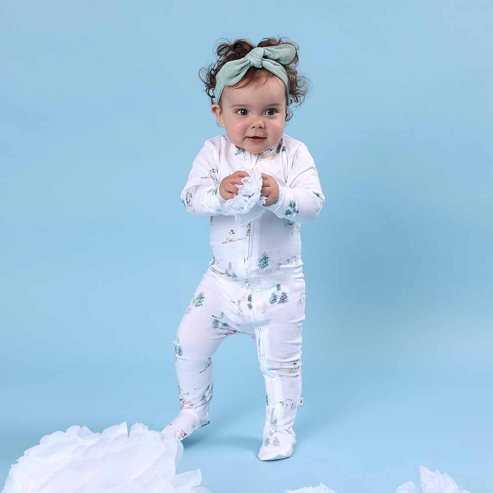 Arctic Organic Snuggle Sleepsuit Zip Footie - View 12