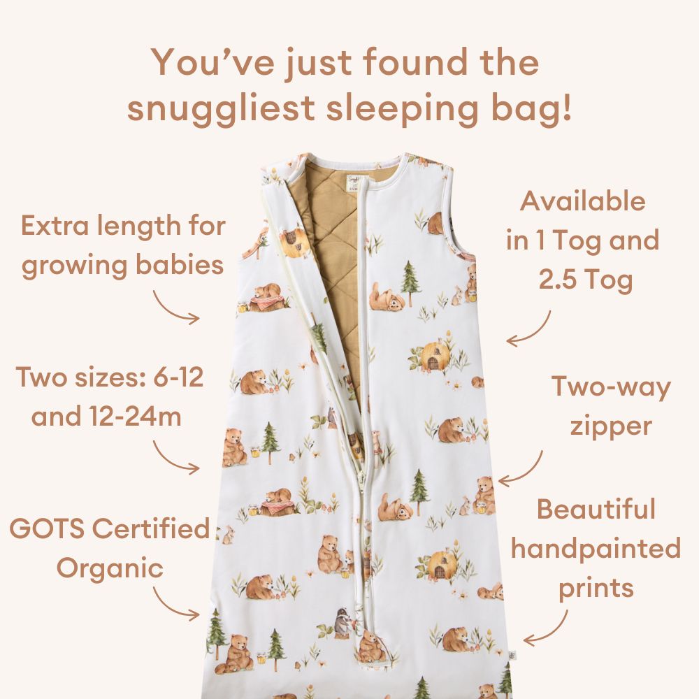 Bears TOG Organic Sleeping Bag Snuggle Hunny