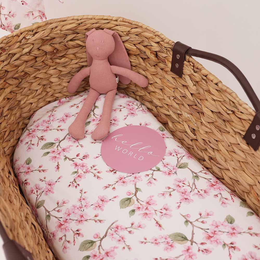 Cherry Blossom Organic Bassinet Sheet / Change Pad Cover - View 10