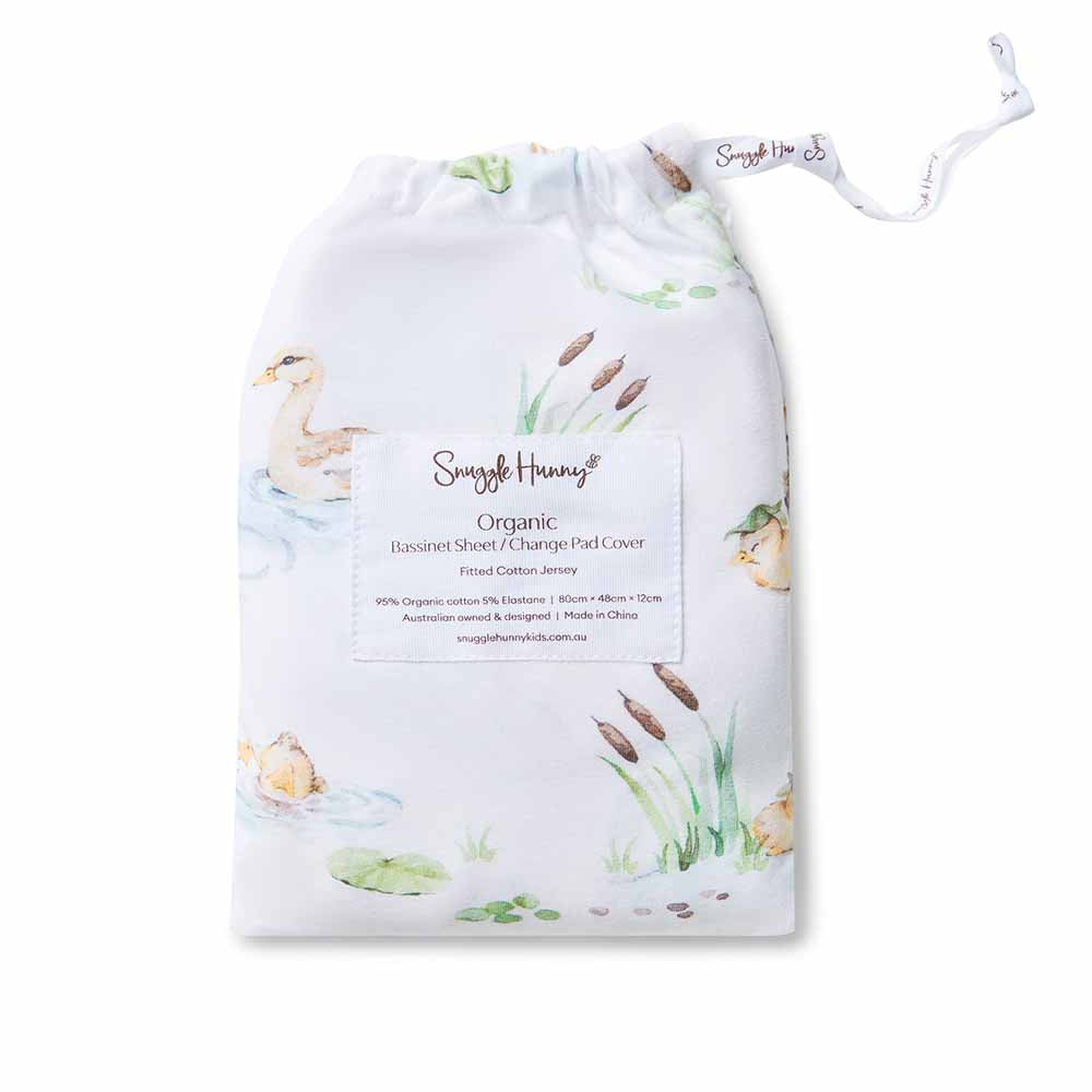 Duck Pond Organic Bassinet Sheet / Change Pad Cover - View 4