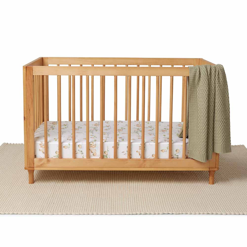 Duck Pond Organic Fitted Cot Sheet - View 5