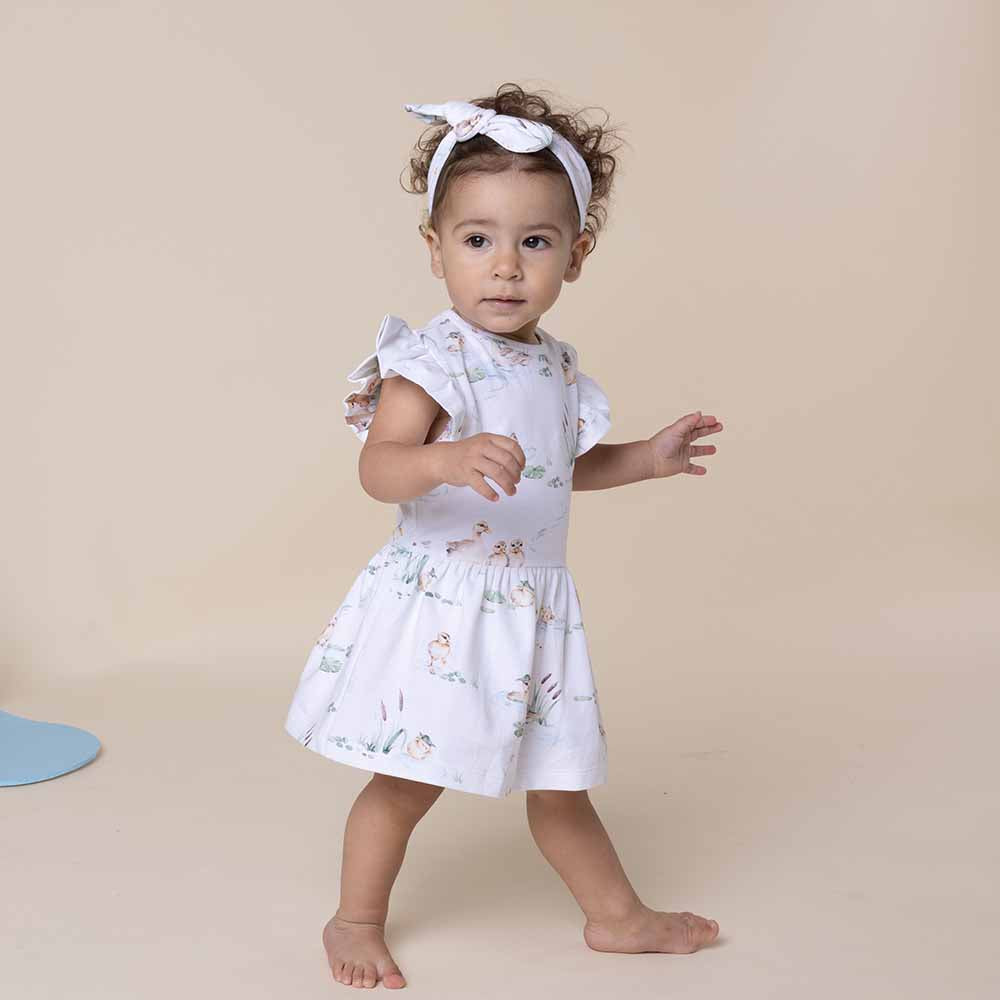 Duck Pond Short Sleeve Organic Dress - View 6