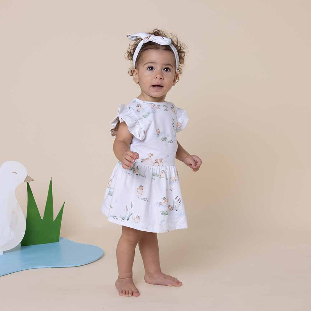 Duck Pond Short Sleeve Organic Dress - View 7