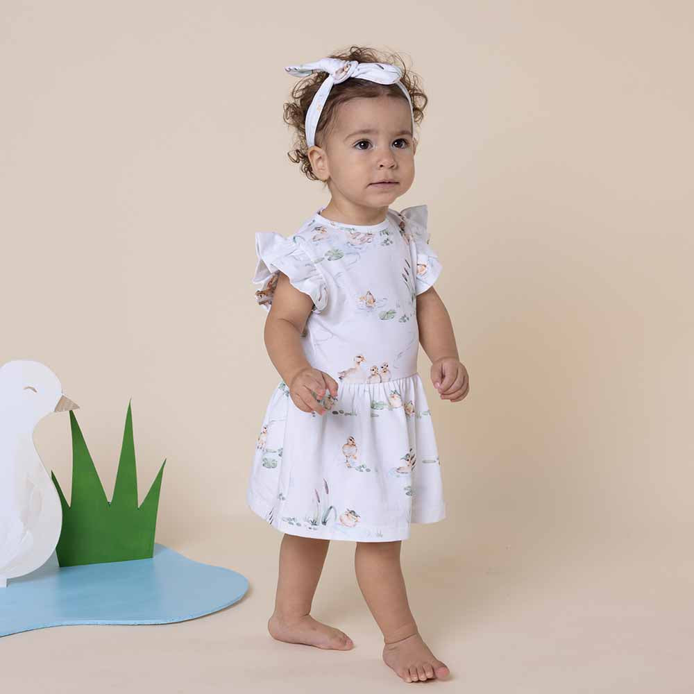 Duck Pond Short Sleeve Organic Dress - View 1