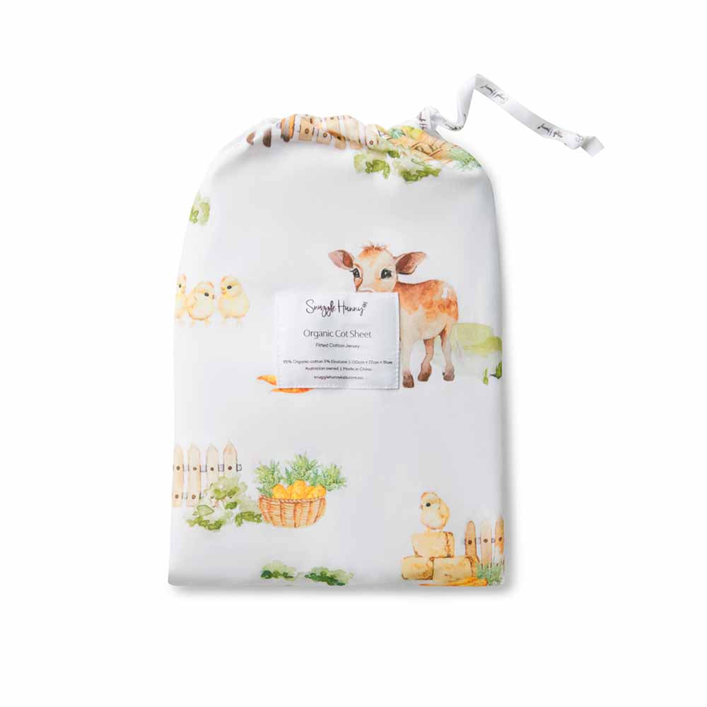 Farm Organic Fitted Cot Sheet - View 5