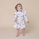 Farm Long Sleeve Organic Dress - Thumbnail 4