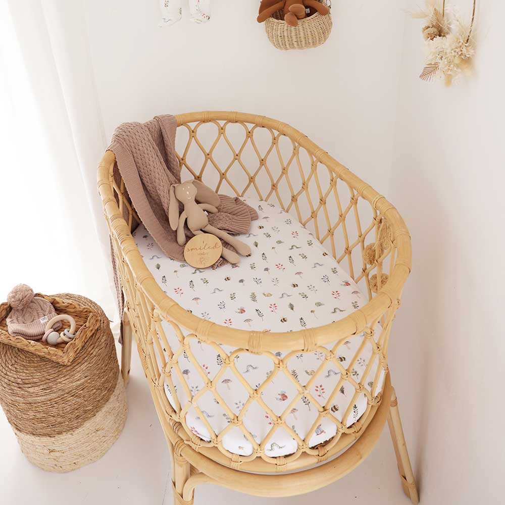 Garden Friends Organic Fitted Bassinet Sheet Change Pad Cover