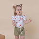 Meadow Short Sleeve Organic Bodysuit with Frill