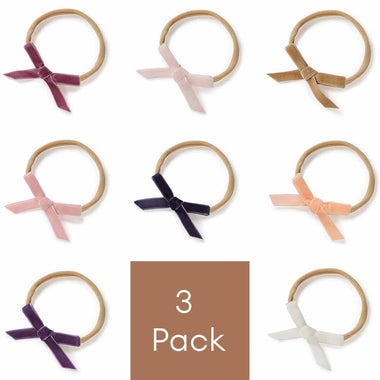 Velvet Bows 3 Pack-Snuggle Hunny