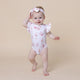 Ballerina Short Sleeve Organic Bodysuit with Frill - Thumbnail 1