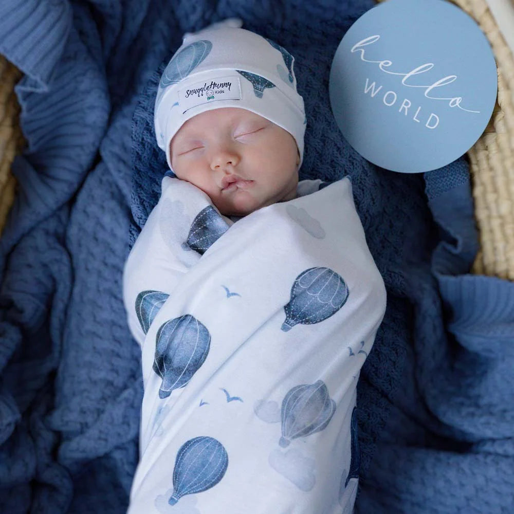 Cloud Chaser Jersey Wrap Birth Announcement Set - View 1