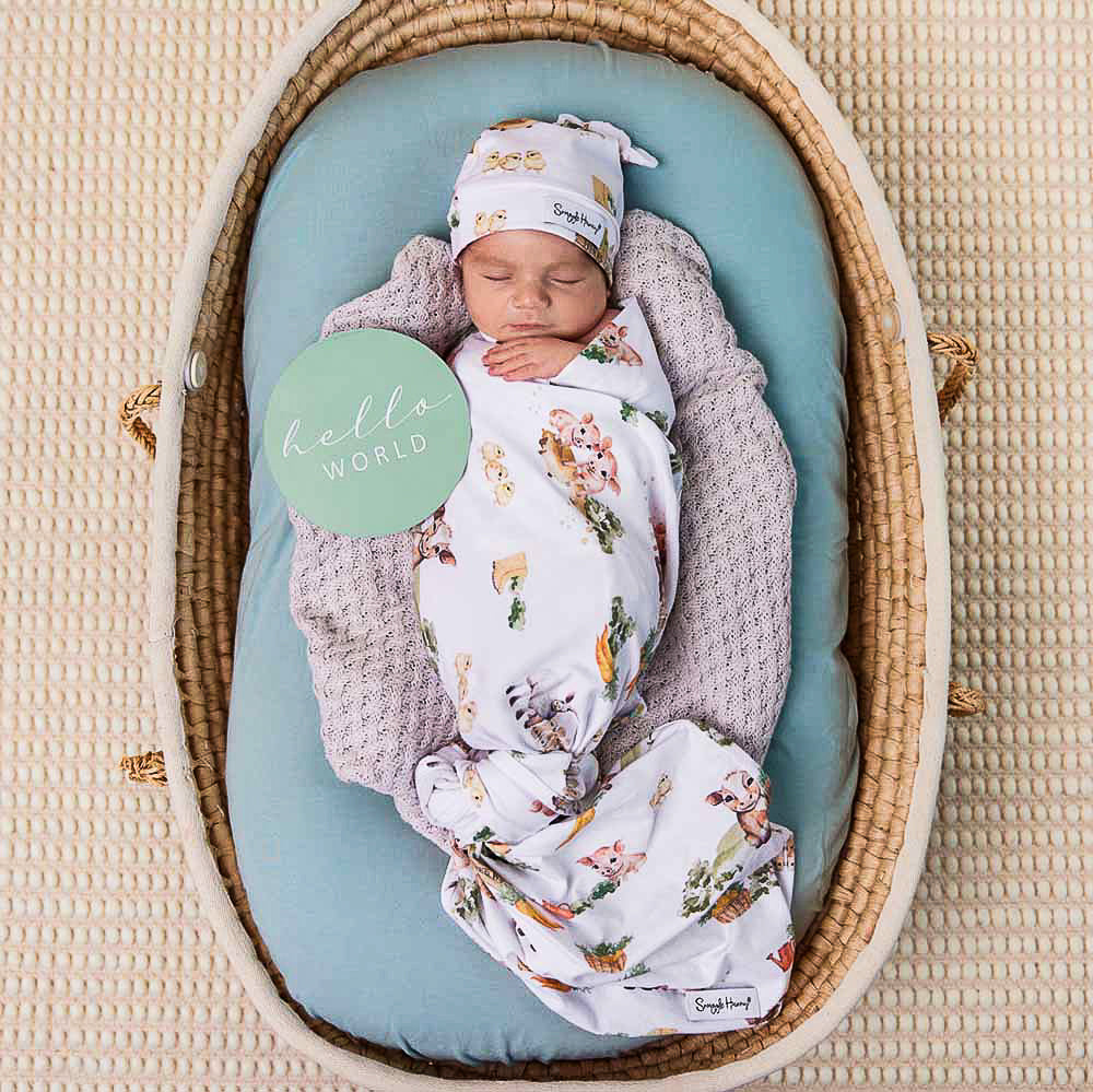 Taking Flight Organic Jersey Wrap & Beanie Set