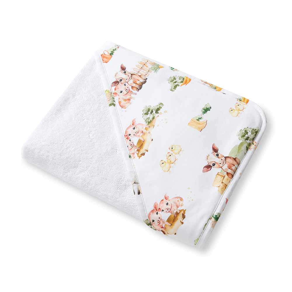 Farm Organic Hooded Baby Towel Farm Organic Hooded Baby Towel