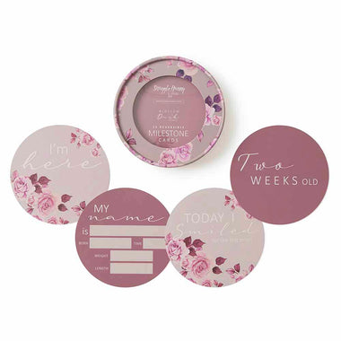 Blossom & Dusk Reversible Milestone Cards-Snuggle Hunny